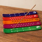 Soporte de Incienso de Madera Artesanal | Omishi – Porta Inciensos Coloridos y Espirituales
