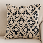 Funda de Cojín de Algodón - Diseño Geométrico Étnico - 45x45cm