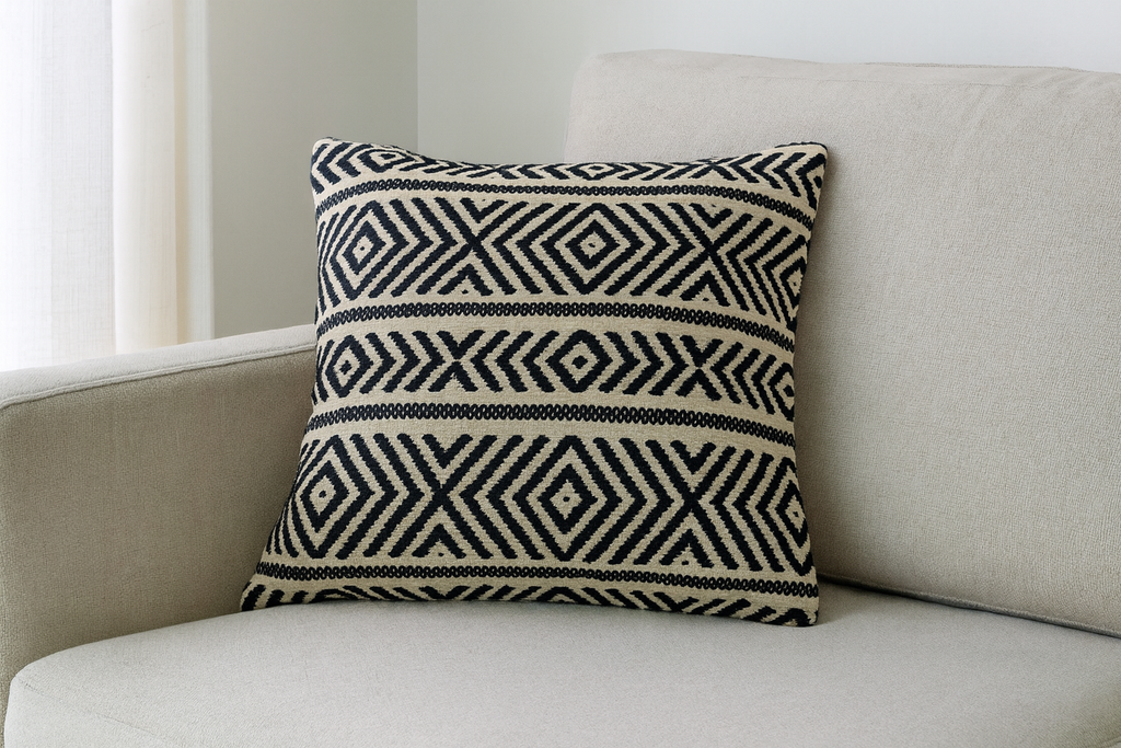 Funda de Cojín Clásico - Diseño Tribal - 45x45cm