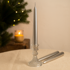 Vela Metálica Plateada (Caja de 10 unidades)