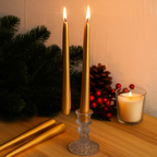 Vela Metálica Dorada (Caja de 10 unidades)