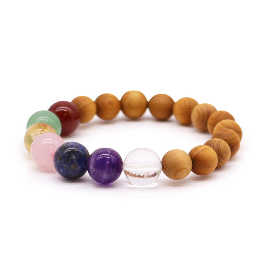 Pulsera de Cedro 7 chakras