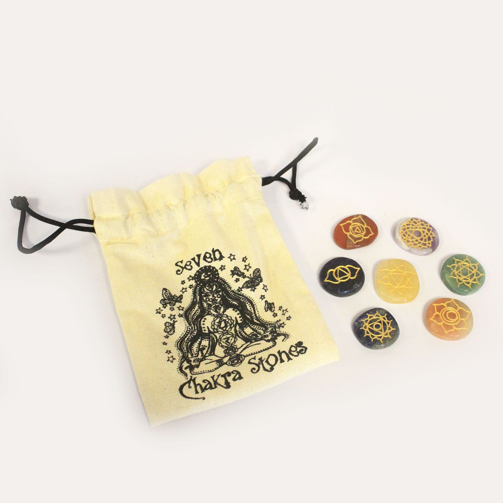 Set de Piedras para Chakras con Bolsa