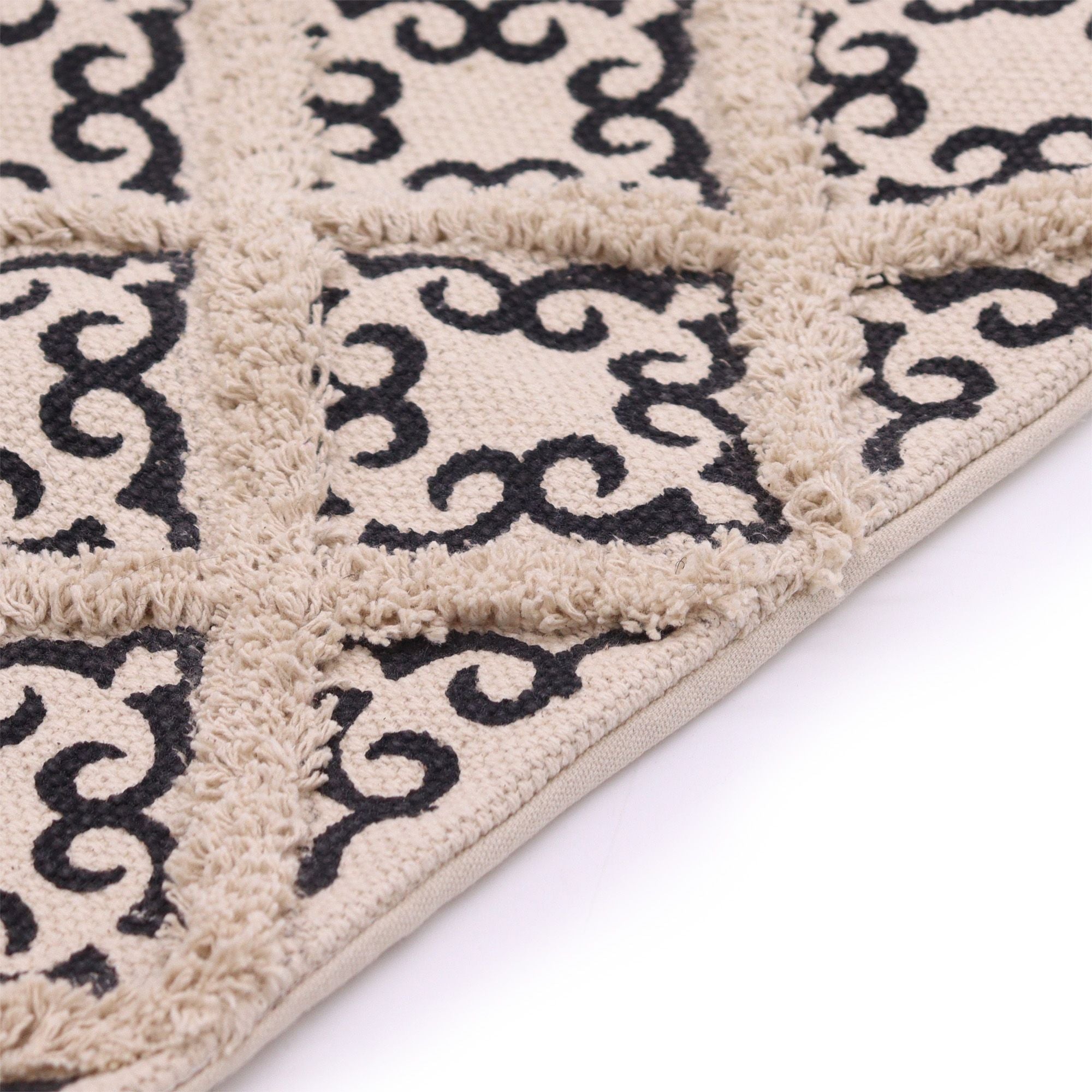 Funda de Cojín de Algodón - Diseño Geométrico Étnico - 45x45cm